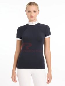 Top de equitación OEM ODM para mujer, venta al por mayor, tejido técnico que absorbe la humedad, secado rápido, modelado ergonómico, equitación ecuestre cómoda - Product Image 5