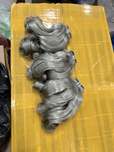 Perruque de cheveux humains Magic Funmi bouclés rebondissant cheveux bouclés couleur grise cheveux bruts vietnamiens échantillon gratuit de haute qualité - Product Image 2