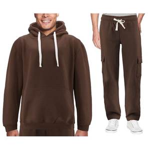 Hombres 2 Piezas Fleece Sports Gym Running Athletic Jogging Track Sweatsuit Set - Product Image 1