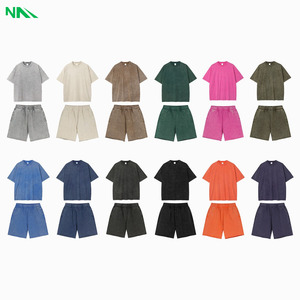 Pantalones cortos ácidos lavados de peso pesado personalizados para hombre, algodón/poliéster, ropa informal desgastada Vintage sólida, para correr, cintura alta - Product Image 6