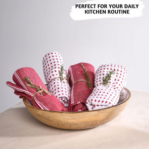 Torchon de cuisine rayé teint en coton personnalisé en usine torchon de bonne qualité prix torchons de cuisine - Product Image 6