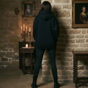 Sudadera con Capucha Delantera, Estilo Gótico Y2K, Ropa de Calle de Invierno para Mujer, Talla Grande, Algodón Grueso, Ecológico, Transpirable - Product Image 5