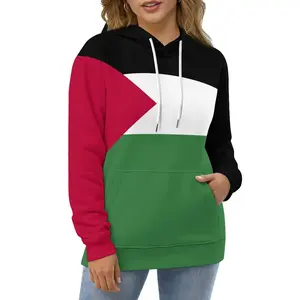 Sweat à capuche en molleton 100 % coton pour homme, poids lourd 420 g, haute qualité, personnalisable, avec drapeau palestinien brodé et imprimé en relief, hiver - Product Image 3