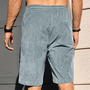 <b>Men's</b> Casual 300gsm Heavyweight Cotton Jogger <b>Shorts</b> Streetwear Solid Color Loose <b>Sweat</b> <b>Shorts</b> for <b>Men</b> 100% Cotton Material - Product Image 3