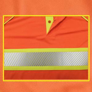 Factory Wholesale Reflective Safety Polo <b>T</b> <b>Shirt</b> Hi <b>Vis</b> Work <b>Shirts</b> for Construction Logistic Road Safety - Product Image 3
