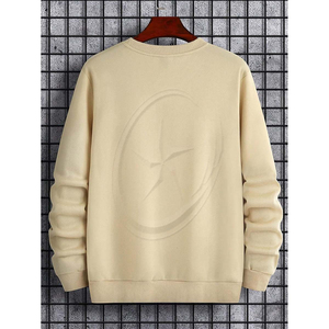 Sudadera con estampado gráfico con forro térmico de gran tamaño transpirable de manga larga personalizada para hombre - Product Image 4