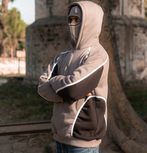 Sweat à capuche de conception unique hommes femmes Double tête aigle pull à capuche automne ample Couple veste chaude 100% coton 2 pièces - Product Image 4