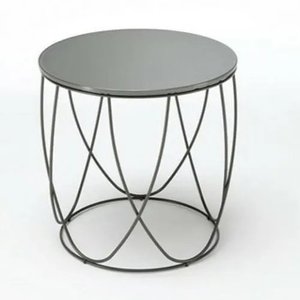 Taburete de Metal de Hierro Plateado Antiguo Hecho a Mano, Perfecto para el Hogar, Sala de Estar, Muebles Decorativos, Otomanas y Taburetes - Product Image 4