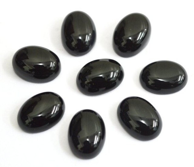 Coszcalt Exports Natural Black Onyx Cabochon Stones | Argentina | Model ON001270 | Custom Shapes/Sizes | Third Party Loose