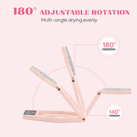 Lampe à ongles UV LED sans fil 2-en-1 BQAN avec pointe magnétique œil de chat, support pliable, écran LCD, mini séchoir à vernis gel