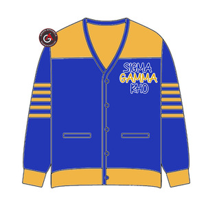 Cardigans en acrylique pour femmes avec broderie Sigma Gamma Rho Soror |   Pull cardigan personnalisé brodé pour femmes de la sororité SGRho - Product Image 6
