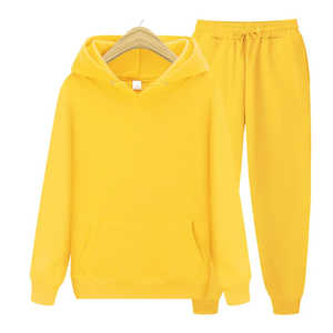 Nuevo Conjunto de Sudadera con Capucha y Pantalones de Lana Bordados para Mujer, Color Sólido, Otoño Invierno, Traje Casual - Product Image 4