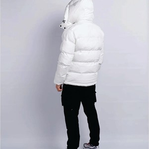 Chaqueta de plumón personalizada de Feng Wang Oversize Zip-up Puffer Hood Bubble Coat Design Canvas Fabric - Product Image 6