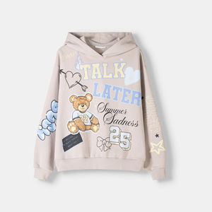 Décontracté, Streetwear, Épaule tombante, Respirant, Écologique, Respirant Manches Longues Personnalisé Logo Imprimé Hoodies Femmes - Product Image 4