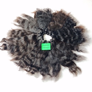 Extensiones de cabello Remy alineado con cutícula virgen 100% al por mayor Tengle Free ondulado Templo Vietnamita cabello humano indio suelto onda profunda - Product Image 1