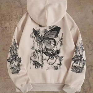 <b>Women's</b> Graphic Print Hoodie with Kangaroo Pocket 100% Cotton Thermal <b>Sweatshirt</b> Winter Season <b>Slogan</b> Graphic Print Front Logo - Product Image 3