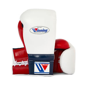 Gants de sport de combat Gagner 12oz Boxe MS Gants d'entraînement-Blanc Marine Rouge Dentelle - Product Image 1