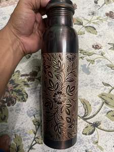 Strong Quality Leakproof Pure Copper <b>Bottle</b> with Heavy Lid and Smooth Surface for Home Use <b>Gym</b> Travel <b>Water</b> Storage from India - Product Image 5