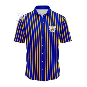 Griego Sigma Gamma Rho Sorority ropa lista para enviar sublimada Casual botón abajo vestido camisa - Product Image 1