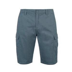 Pantalones cortos de algodón de verano de lona con cintura elástica transpirable sólida de alta calidad para hombre de nuevo diseño al por mayor - Product Image 1