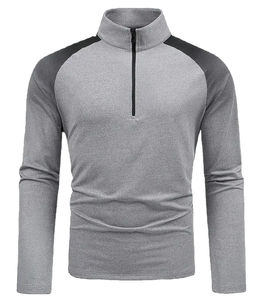 Embroidered Applique Heavyweight Pullover Hoodies <b>Men's</b> Winter Plain Dyed half <b>zip</b> <b>top</b> quality <b>up</b> sweatshirt for <b>men</b> - Product Image 2