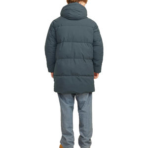 Long Puffer Jacket <b>Winter</b> Heavy Warm Quilted Stand Collar Front Logo Windproof Insulated Streetwear <b>Parka</b> for Men <b>Women</b> - Product Image 5