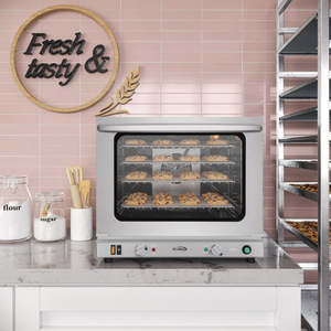 23นิ้ว24มาตรวัดเตาอบพาความร้อนเคาน์เตอร์สแตนเลสที่มี4ชั้นวาง2800W การฉีดไอน้ำได้รับการรับรองสภาพใหม่ - Product Image 3