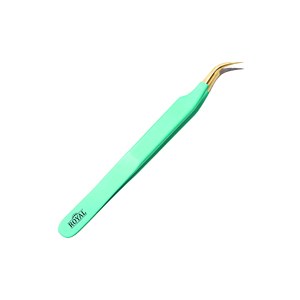 Vente en gros lite Parrott Pince à épiler d'extension de cils en acier inoxydable Volume pointu Pince à épiler à pointe en fibre Étiquette personnalisée - Product Image 1