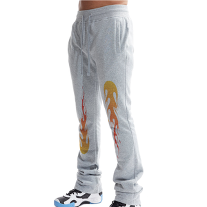 Pantalons pour hommes en éponge française délavée pantalons évasés personnalisés lourds pantalons empilés unisexe en gros OEM Jogger pantalons de survêtement homme pantalons garçons - Product Image 3