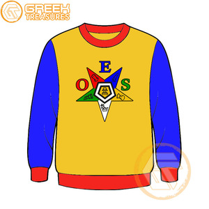Commande personnalisée de l'étoile de l'Est sweat-shirt brodé en molleton de coton pull de haute qualité vêtements grecs OES sweat-shirts - Product Image 2