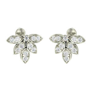 Pendientes de Plata de Ley 925 de Primera Calidad para Mujer, Diseño Moderno con Corte Marquesa, Oro Rosa, Flor, Corazón, ¡Compra Ahora! - Product Image 3