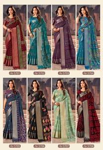 Sari de Seda Suave de Color Increíble a Precio de Fábrica al por Mayor + Blusa Informal para Mujer, Estilo Evergreen, Rayón Modal Indio de Lujo - Product Image 5