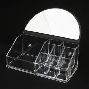 Conjunto de joyas acrílicas en forma de rectángulo con cierre abierto de moda de espejo hecho de plástico - Product Image 1