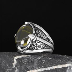Anillo Azuris para Hombre, Hecho en Turquía, Plata de Ley 925, Estilo Otomano Original, Piedra Natural, Joyería Fina, Modelo WALKH1072 - Product Image 4