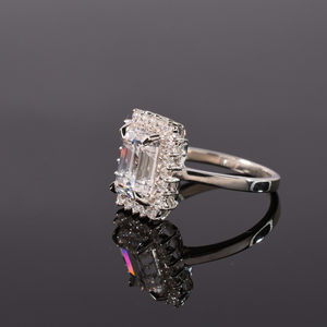 แหวนหมั้นเพชรโมอิสสีโรสโกลด์18kt ออกแบบได้ตามต้องการชุดของขวัญแต่งงานสำหรับผู้หญิงคุณภาพสูง - Product Image 2