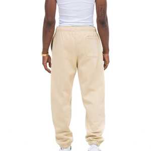 2025 pantalones de chándal holgados Acampanados para hombre, pantalones de chándal acampanados apilados de algodón pesado en blanco para hombre - Product Image 3