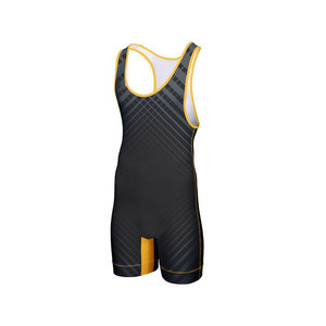 เสื้อกล้ามนักมวยปล้ำผ้าสแปนเด็กซ์/ โพลีเอสเตอร์แห้งเร็วระบายอากาศได้ดี - Product Image 5