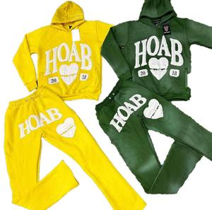 Sudadera con Capucha y Cremallera de Primera Calidad OEM 2026, Personalizada, de Alta Calidad, Lavada al Ácido, con Bordado Desgastado, Impresión Térmica, Chándal para Hombre - Product Image 4