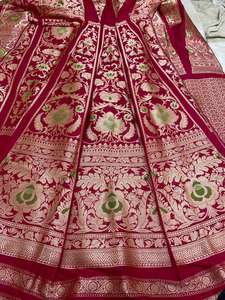 Tela de seda brocada de primera calidad para bufandas de saris Kurtis-Vestido de saris brocados impresos tradicionales-Proveedor textil al por mayor - Product Image 5