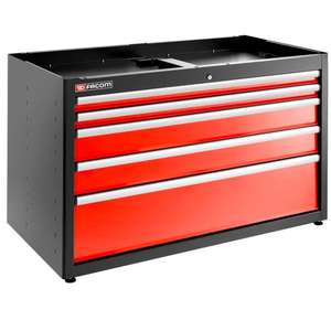 Gabinete de Herramientas Facom Rojo de Doble Base con 5 Cajones - Product Image 1