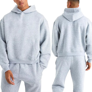 Custom Hoodies and <b>Sweatpants</b> 100% Cotton 500 GSM Tracksuit Oversized Mens Hoodies <b>Set</b> With High Quality - Product Image 2