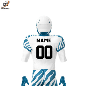 Uniforme de fútbol americano de color liso de diferentes estilos Uniforme de fútbol americano de secado rápido sublimado - Product Image 6