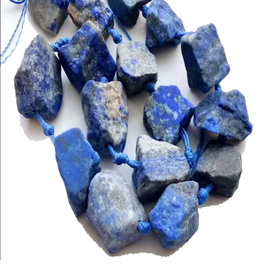 Pierre sodalite brute Strand Nugget Beads cristal reiki pierre de guérison collier percé pour femmes fournitures de fabrication de bijoux - Product Image 5