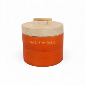 Pot en laque fait à la main, pot de rangement décoratif pour la maison, la cuisine, la table, la salle de bain et les étagères - Product Image 2