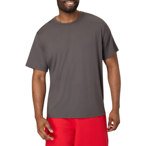 Men's Active Crew Neck <b>Pocket</b> T-<b>Shirt</b> Knitted Fabric Breathable Sporty Solid Pattern Fit Blank Design - Product Image 4