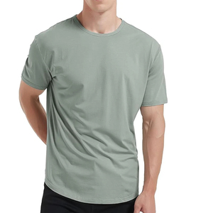 Camisetas de Alta Calidad para Hombre, Corte Ajustado Informal con Dobladillo Curvo, Camisetas Personalizadas con Marca, Camisetas Lisas para Hombre 100% Algodón - Product Image 6