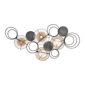 Style feuilles d'or décoration murale en métal famille salon fond décor à la maison - Product Image 3