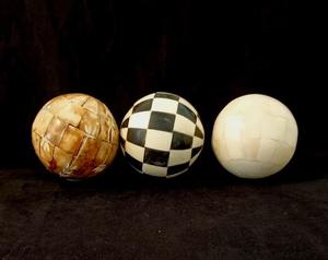 Bolas Decorativas Hechas a Mano, Decoración India para el Hogar, Bola de Hueso de Búfalo con Bandeja, Hechas a Mano - Product Image 4