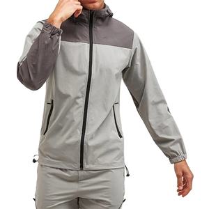 Chaqueta cortavientos con cremallera y logotipo personalizado para hombre, lona impermeable de nailon y poliéster para deportes al aire libre, servicio OEM - Product Image 2