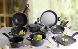 K2 Gransasso vitreous enamelled steel frying <b>pan</b> 30cm. (Magefesa 2108238) - Product Image 3